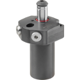 AMF 6951KZ-DW - Cilindro de tração e compressão, flange no topo, com pistão guiado, de ação dupla