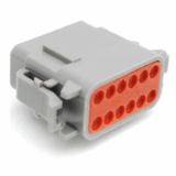 ATM06-12SX-XXX - 12-Way Plug, Female Connector, X Position Key