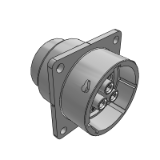 RTS018N103P - ECOMATE, Receptacle, Square Flange, 13 (10+3 COAX) Position, Male, Shell Size 18