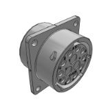 RTS018N103S - ECOMATE, Receptacle, Square Flange, 13 (10+3 COAX) Position, Female, Shell Size 18