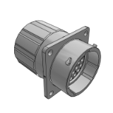 RTS018N32PHEC03 - ECOMATE, Receptacle, Square Flange, 32 Position, Male, Shell Size 18, Silicone Seal, and End Cap with Individual Wire Sealing