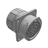 RTS018N32SHEC03 - ECOMATE, Receptacle, Square Flange, 32 Position, Female, Shell Size 18, Silicone Seal, and End Cap with Individual Wire Sealing