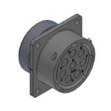 RTS018N8S03 - Square Flange Receptacle