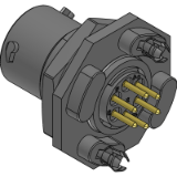 RTS710ND6S0332 - ECOMATE® AQUARIUS™ ,Receptacle, Jam Nut, Size 10, 6POS, Socket