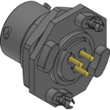 RTS712ND3S0332 - ECOMATE® AQUARIUS™ ,Receptacle, Jam Nut,  3POS, Socket Contact, Size 12