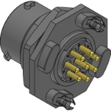 RTS712ND8S0332 - ECOMATE® AQUARIUS™ ,Receptacle, Jam Nut,  8POS, Socket Contact, Size 12