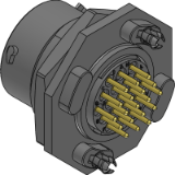 RTS714ND19P0332 - ECOMATE® AQUARIUS™ ,Receptacle, Jam Nut,  19POS, Pin Contact, Size 14