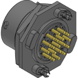 RTS716ND19S0332 - ECOMATE® AQUARIUS™ ,Receptacle, Jam Nut,  19POS, Socket Contact, Dipsolder, Size 16