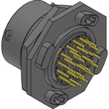 Jam Nut, Size 16 - ECOMATE® AQUARIUS™ ,Receptacle, Jam Nut, 26POS, Socket Contact, Dipsolder, Size 16