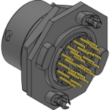 RTS716ND26S0332 - ECOMATE® AQUARIUS™ ,Receptacle, Jam Nut, 26POS, Socket Contact, Dipsolder, Size 16