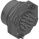 RTS718ND23S0332 - ECOMATE® AQUARIUS™ ,Receptacle, Jam Nut, 263POS, Socket Contact, Dipsolder, Size 18