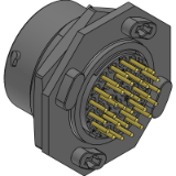 Jam Nut, Size 18 - ECOMATE® AQUARIUS™ ,Receptacle, Jam Nut, 32POS, Socket, Dipsolder, Size 18