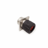 Receptacle, Size 12, RT00123PNHEC - ECOMATE, Square Flange Receptacle, Size 12, 3POS, Pin, End Cap