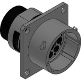 Receptacle, Size 12, RT001412PNH - ECOMATE, Receptacle, Square Flange, 12 Position, Male, Shell Size 14