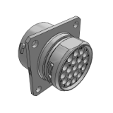 Receptacle, Size 16, RT001619SKNH03 - ECOMATE, Square Flange Receptacle, 19 Position, Female, Shell Size 16, IP69K